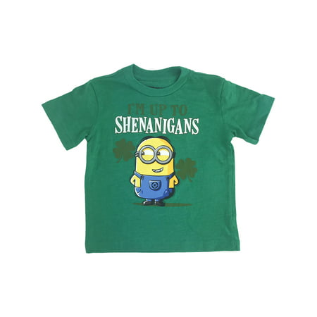 Toddler Baby Boys St Patricks Day Minions T-Shirt Short Sleeve Green