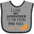 thumbnail image 3 of Inktastic I Love My Godfather to the Moon and Back Boys or Girls Baby Bib, 3 of 4