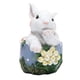 thumbnail image 1 of Figuras de huevos de conejito de Pascua, escultura de modelo animal, artesanía artística de resina para vitrina Verde, 1 of 9