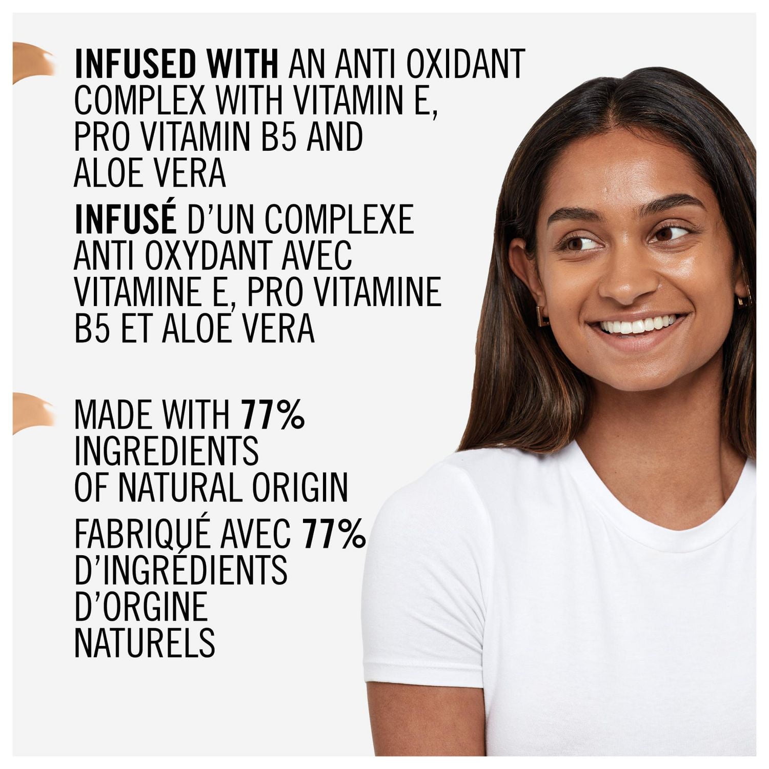 Rimmel KIND & FREE Perfecteur de Teinte 100 % végétalien, formulé avec de la vitamine E, de la pro vitamine B5 et de l'aloe vera Fond de teint végan léger