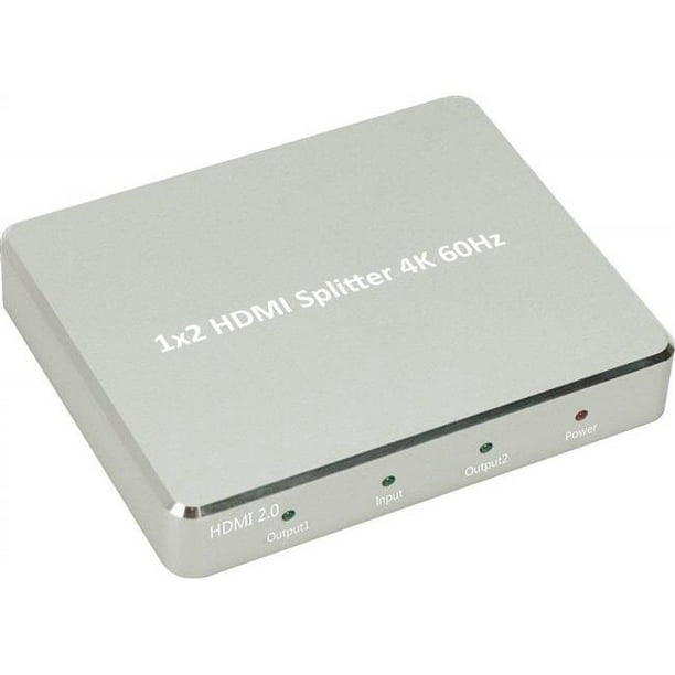 XtremPro 62102KA 1 x 2 Ports Minces HDMI 1 en 2 Séparateur en Aluminium avec Adaptateur Secteur
