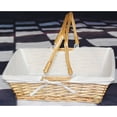 thumbnail image 3 of Rectangular Willow Basket with White Fabric Lining, 3 of 5