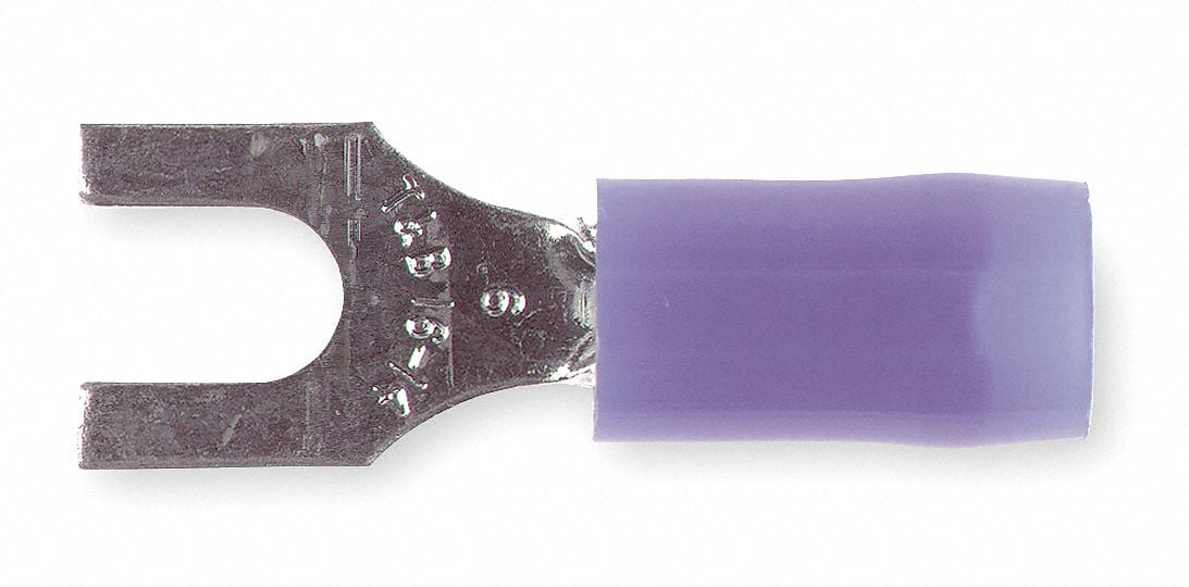 StaKon Fork Terminal,Tin,Copper,Blue,PK100 RB146F