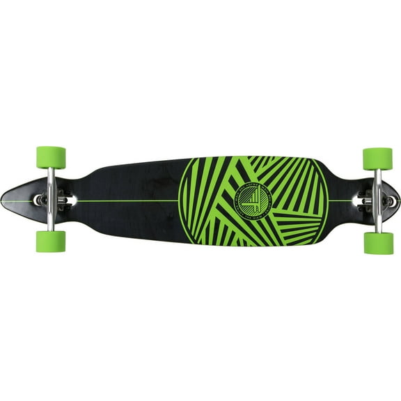Flybar Drop Though 40.5 Longboard, Cruiser Skateboard For Beginners, Zig Zag Circle