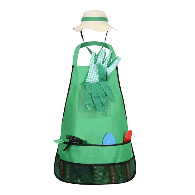 Milaget Mini Gants de Pelle Tablier de Jardin Jouet de Simulation Développer des Compétences de Vie Jeu de Rôle Petit