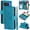 Blue, variant on For Google Pixel 10 Case Wallet Flip with Card Holder and Wrist Strap,Butterfly Floral Pattern Cover Case, Durable Leather Kickstand Shockproof Phone Case for Women,Blue