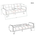 BSHTI Modern Adult Sleeper Couch Sofa Bed，Convertible Futon Couch with