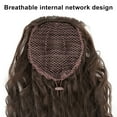 thumbnail image 6 of Claw Clip Ponytail Hair Extensions for Women, Natural Human Hair Like Short Curly Hairpiece for Quick Daily Hairstyling(White,36cm), 6 of 9