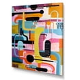 thumbnail image 2 of Designart "Midcentury Funny Collage Geometric Delight I" Geometric Canvas Wall Art - Modern Colorful Abstract Geometric Living Room Canvas Art, 2 of 6
