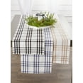 thumbnail image 3 of DII 14x108" Modern Cotton Homestead Plaid Table Runner in Black, 3 of 12