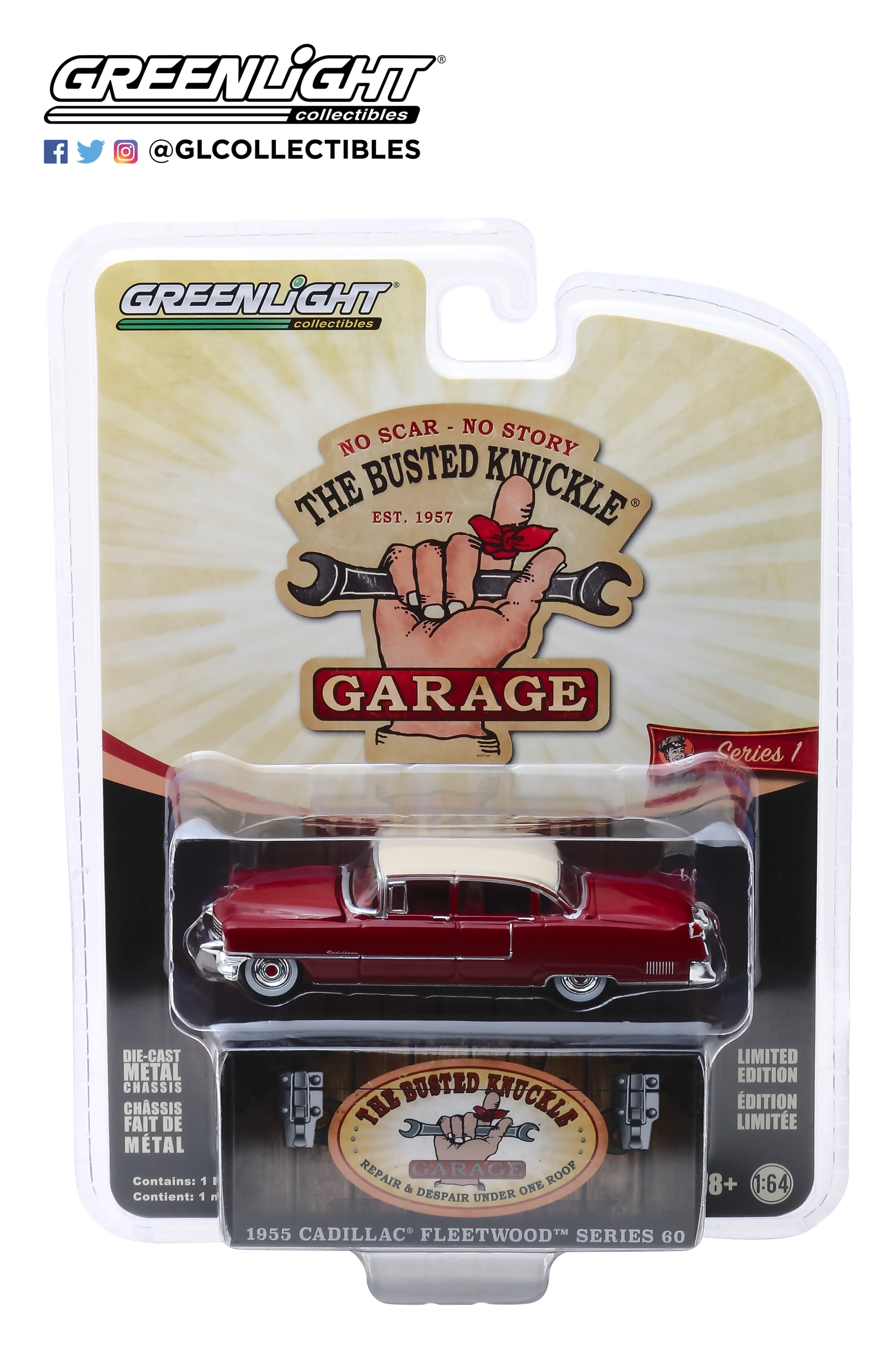 Cadillac Fleetwood Series 60  mit Box  Greenlight  THE BUSTED KNUCKLE  1:64  OVP