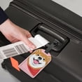 thumbnail image 4 of GZHJMY Lovely Shiba Inu Dog Luggage Tags 1 Piece, PU Leather Travel ID Label with Privacy Name Card Cover for Travel Bag Suitcase Decoration, 4 of 6