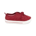 thumbnail image 3 of Oshkosh Toddler Girls' Florin Corduroy Knot Slip-On Sneaker, Berry, Size 7 M-11 M ( 3-6 Years), 3 of 5
