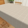 thumbnail image 3 of Nanqianyi Brown Checkered Rectangular Tablecloth for 60 x 102 inch, Waterproof Wipeable Table Cover for Kitchen Table, Indoor and Outdoor, 3 of 6
