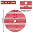 thumbnail image 2 of Christmas Tree Skirt,Red Christmas Geometric Snowflake Pattern Christmas Tree Decor with Red Ribbon Ties,Round Shape,Christmas Decorations for Home 30"x30", 2 of 7