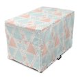 thumbnail image 1 of Neutral Color Dog Crate Cover, Triangles Geometric Hipster Minimalist Contemporary Art Deco, Easy to Use Pet Kennel Cover Small Dogs Puppies Kittens, 7 Sizes, Peach Pale Blue and Coconut, by Ambesonne, 1 of 6