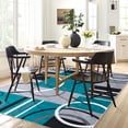 thumbnail image 2 of Washable Area Rug 9x12ft – Soft Non-Slip Low Pile Carpet with Modern Geometric Design, Turquoise – Stain-Resistant Rug for Living Room, Bedroom and Dining Room, 2 of 7