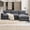 Gray, variant on Noble House 96.5" Chenille L-Shaped Sectional Sofa with Storage Ottoman, Charging Ports, and Phone Holder, Gray