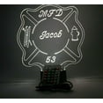 thumbnail image 6 of Fire Badge Light Up Lamp Light Lamp LED, Personalized Name Firefighter Engraved Table Lamp, Our Newest Feature - It's Wow, Comes with Remote, 16 Color Options, Dimmer, Free Engraving, Great Gift, 6 of 10