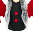 thumbnail image 5 of Northlight Bat Girl Gnome with Pigtails and Wings Halloween Figure - 17" - Black and Red, 5 of 7