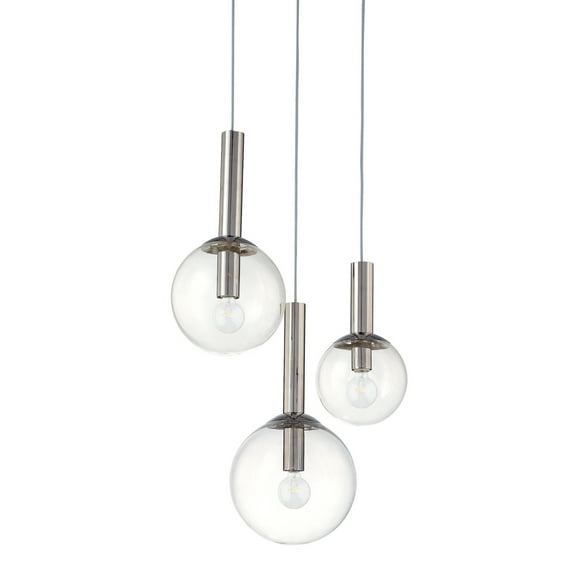 Sonneman 3763 Bubbles 3 Light 20" Wide Multi Light Pendant - Nickel
