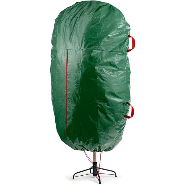 Funda para árbol de Navidad Bolsa de almacenamiento para árbol de Navidad Bolsa de almacenamiento vertical para árbol de Navidad Polietileno resistente al desgarro Impermeable y a prueba de