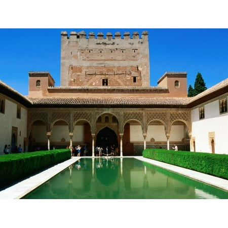 La Alhambra De Granada Patio De Los Leones Patio de Los Arrayanes in Palacio Nazaries in Alhambra, Granada, Andalucia, Spain Print Wall Art By John Elk III ()