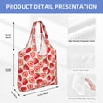thumbnail image 3 of Vsdgher Cute Strawberry Print canvas Tote Bag, Lightweight Cloth Bags, Suitable for shopping, groceries, travel, 3 of 4