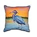 thumbnail image 3 of Betsy Drake SN493 Coussin Intérieur & Extérieur 12 x 12 Po. Héron & Coucher de Soleil, 3 of 4