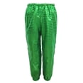 thumbnail image 2 of Chbgutlmr Kids Pants Sequin Patchwork Trousers Cinch Bottom High Elastic Waist Pants Casual Glitter Performance Dance Pants, 2 of 5