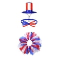 thumbnail image 2 of Olilia 3pcs Porch Goose Outfits for 23" Cement Lawn Goose Statue Clothes Hat and Tutu Skirt Easter 4th of July for Party Yard Outdoor(Star), 2 of 6