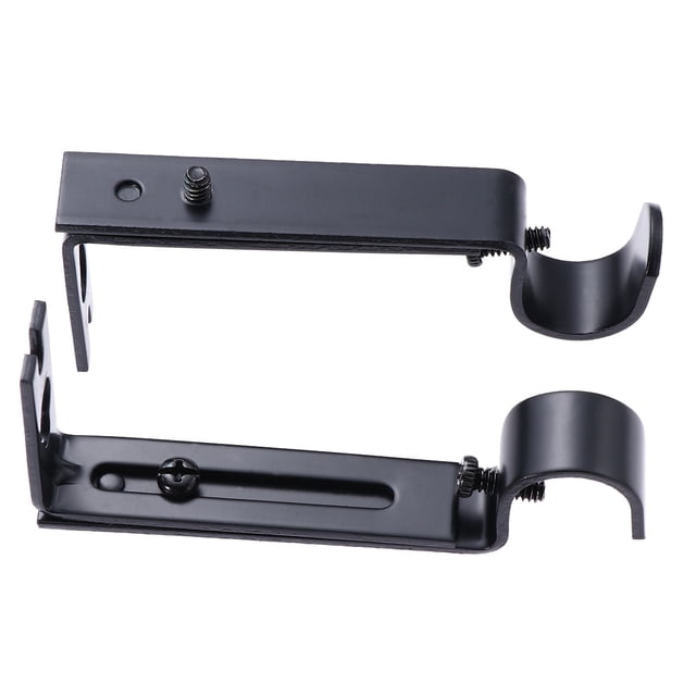 Miangastore Support de Tringle à Rideaux en Fer Noir pour Diamètre 19,05 mm, Robuste, Style Vintage, Support Ajustable