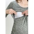 thumbnail image 4 of Solid Knit 3/4 Sleeve Maternity Nursing Bodycon Dress, 4 of 5