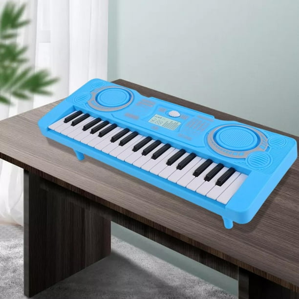 Piano Electrónico Portátil de 37 Teclas CUTICAT Órgano Electrónico Azul