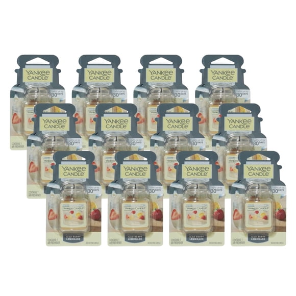 Ambientador para coche Yankee Candle Iced Berry Lemonade, paquete de 12