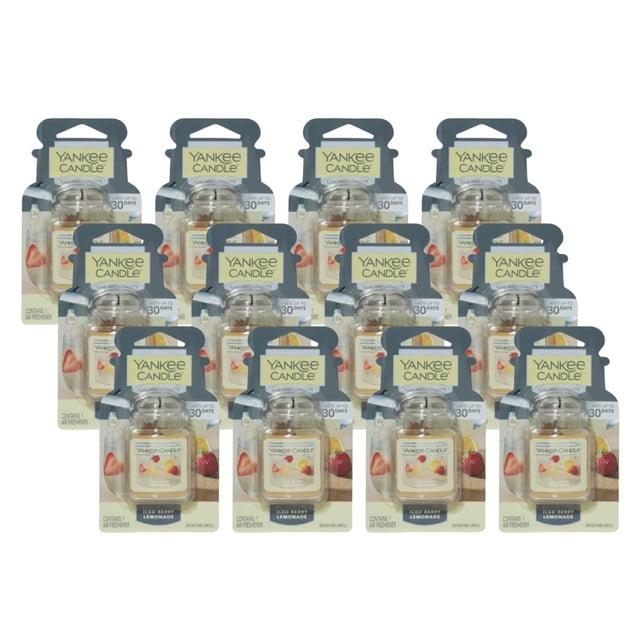 Ambientador para coche Yankee Candle Iced Berry Lemonade, paquete de 12