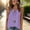Purple, variant on Sevevn Women's Lace Embroidered Sleeveless Tank Top Split V-Neck Casual Blouse Yellow XL