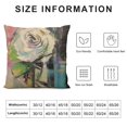 BCIIG White Rose Graphic Decorative Cushion Throw Pillow Cover for Home
