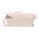 thumbnail image 2 of Resina Rectangular maceta de drenaje agujero vegetal plantador de flores hogar jardín planta bandeja blanco 44x19x14cm 3 Piezas Vogacara HA6722-09B, 2 of 6