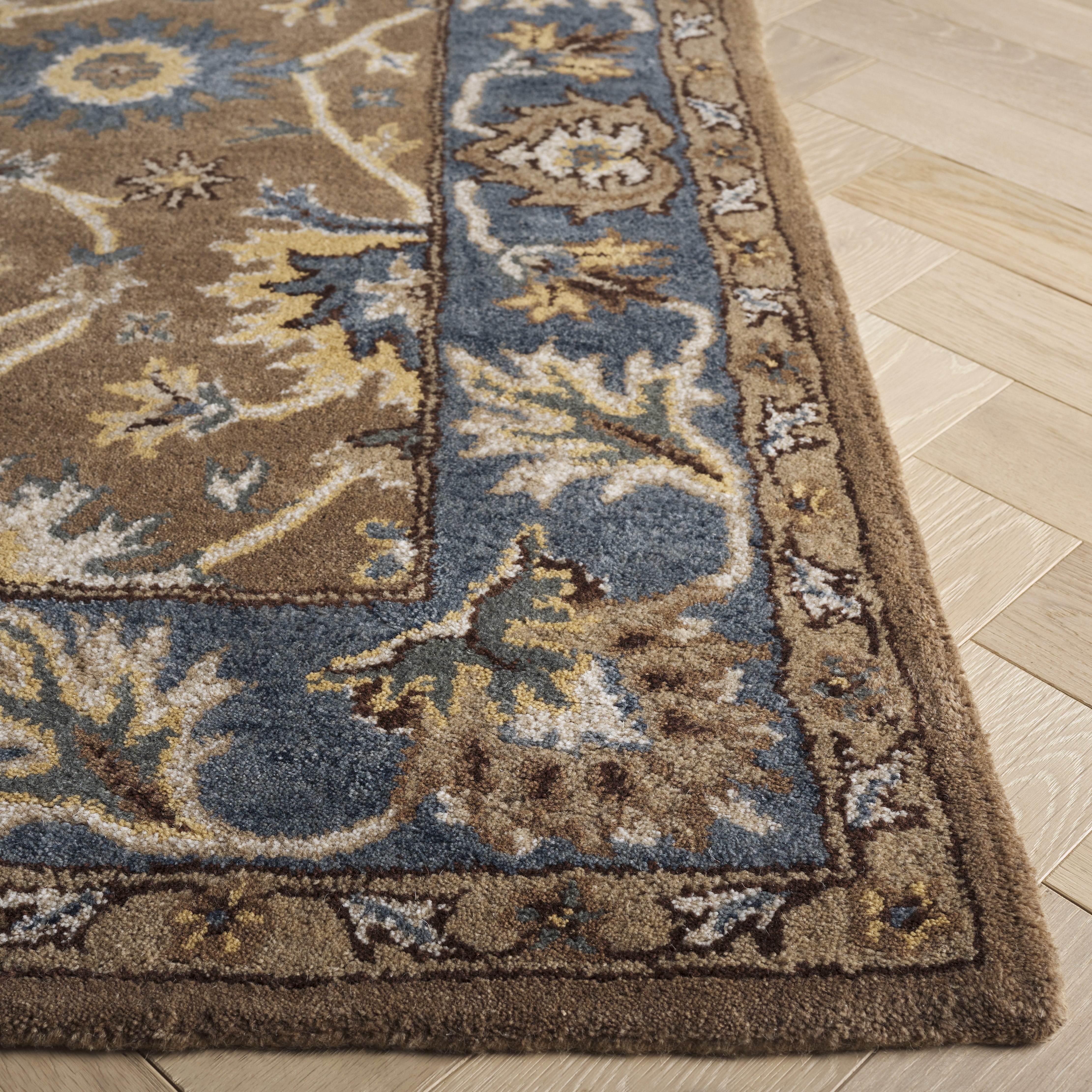 Safavieh Heritage Phipp Oriental Wool Runner Rug, Camel/Blue, 2'3" x 8'