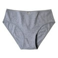 thumbnail image 2 of Ladies Solid Color Thong Mid-Rise Breathable Casual Briefs, 2 of 3
