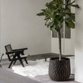 thumbnail image 3 of Craft Flowerpots Round Concrete Planter Set of 3 Large Outdoor/Indoor Planter Pots Containers with Drainage Holes and Rubber Plug for Home Garden (18"+13"+9" Dia) (SH003), 3 of 8