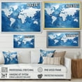 thumbnail image 4 of Designart "Majestic Blues On The World Map I" World Map Canvas Wall Art, 4 of 7