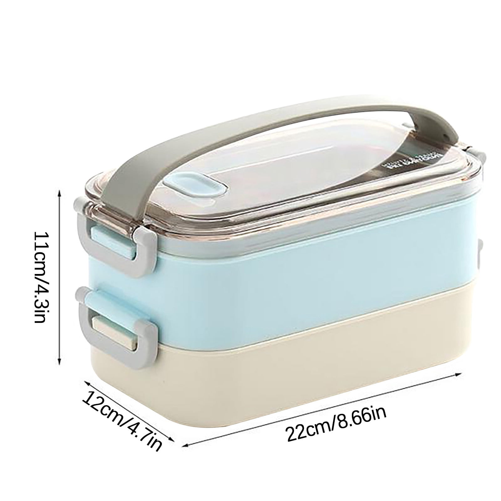 Microwave Lunch Box Japanese Wood Bento Box 2 Layer Container Storage New