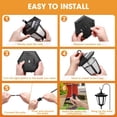 thumbnail image 5 of ANHXN solar pendant light, shepherd hook light, lighting mode, decorative solar lantern light, suitable for garden decoration, courtyard, backyard, and passage, 5 of 9