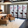 thumbnail image 4 of Frosted Glass Window Film Privacy Film Stained Glass Decals for Bathroom Shower Door Non Adhesive Heat Control Stained Leaves (17), 4 of 4