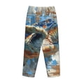 thumbnail image 3 of Lsque Abstract Sea Turtle Print Women's Pajama Pants, Lounge Pant - Comfortable Home Wear,Elastic Waistband, Stylish Design-Small, 3 of 9