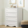 thumbnail image 1 of Commode 4 tiroirs, fini Blanc solide, collection Savannah de Meubles South Shore, 1 of 11