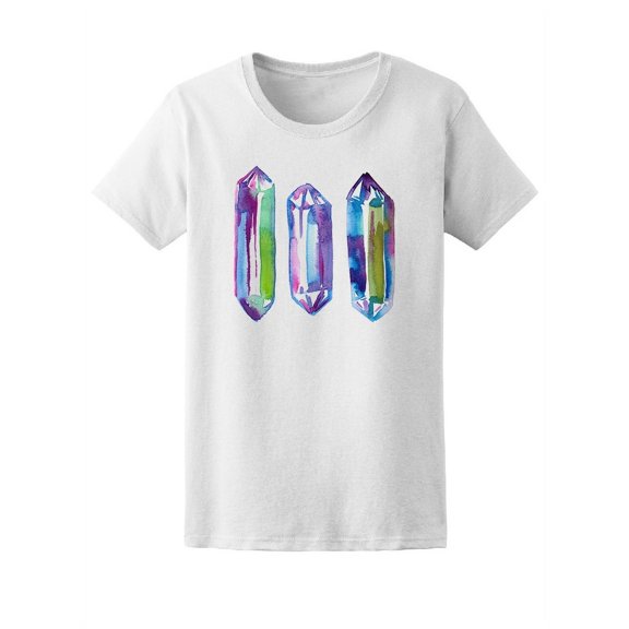 Cool Watercolor Crystals Sketch Tee Women's -Image by Shutterstock