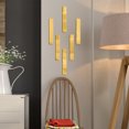 thumbnail image 4 of Etiqueta engomada de la pared de espejo de oro Decoración transparente Superficie suave Efecto reflectante Alta viscosidad Autoadhesivo para baño 10 piezas Jumpingount HA028369-00, 4 of 7
